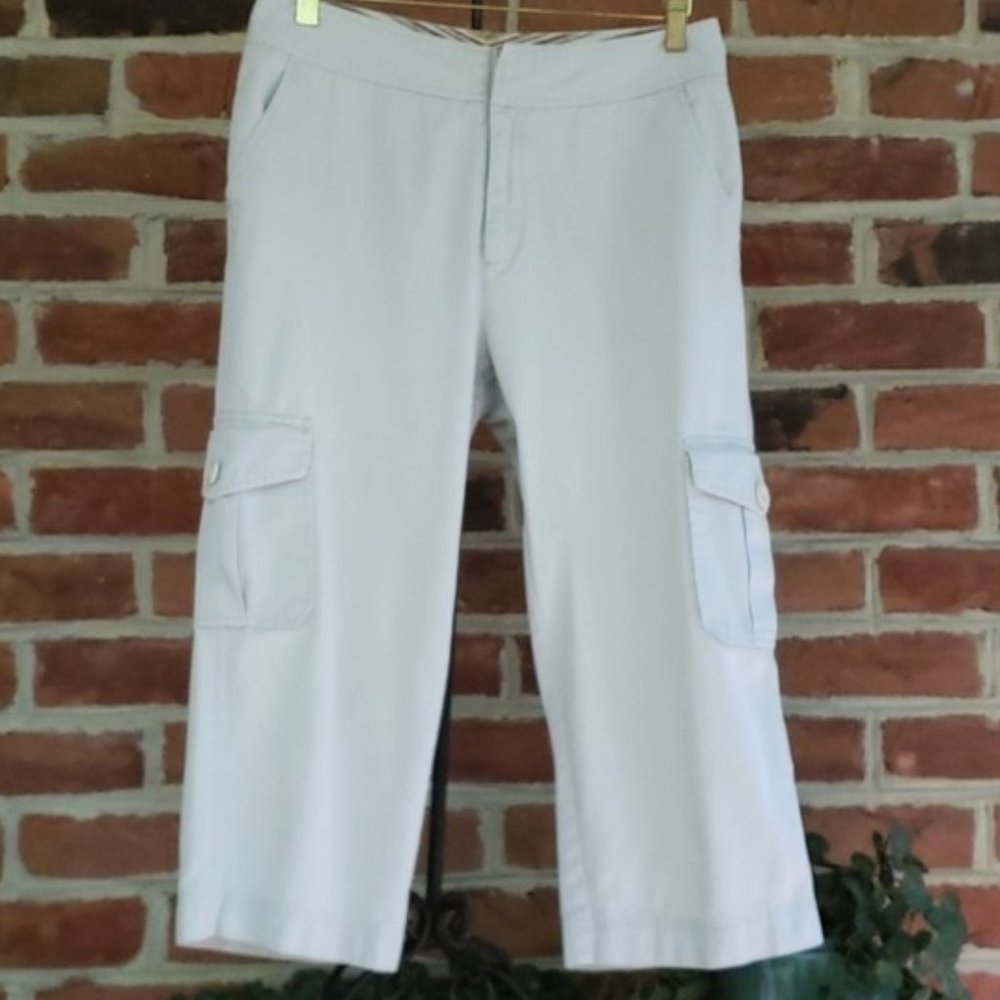 Womens Cropped Capri Cargo Pants Sz 6